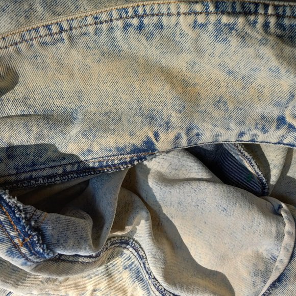 Vintage Fringe Denim Jacket Acid Wash Size L - Picture 15 of 16